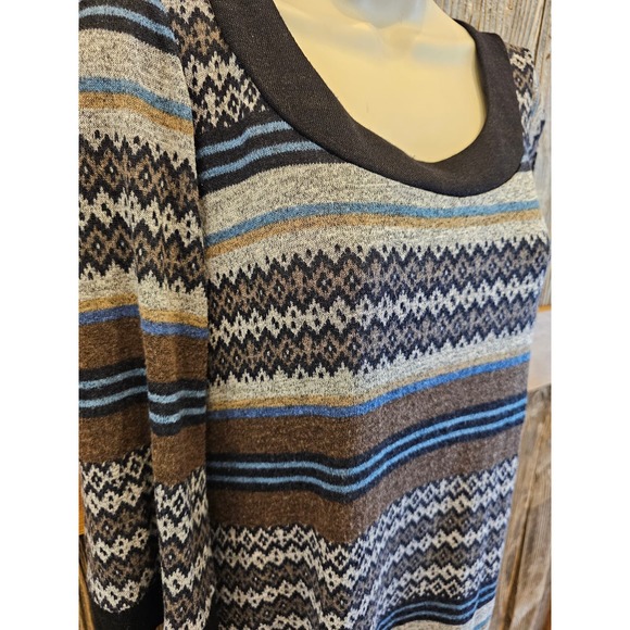 Cato size small lined Aztec themed boho dress half sleeve Midi ^ - Picture 3 of 8